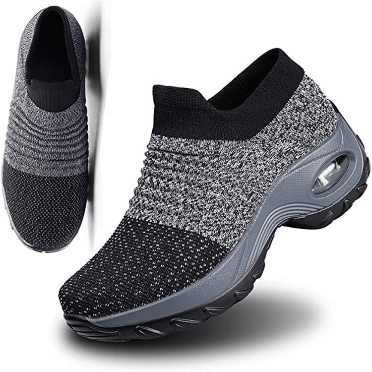 China Fashion Outdoor Walking Sneakers Comfortable Breathable Knitting Casual Shoes Men